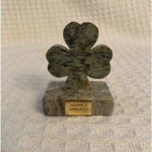 Connemara Marble Clover Statue Made In Ireland